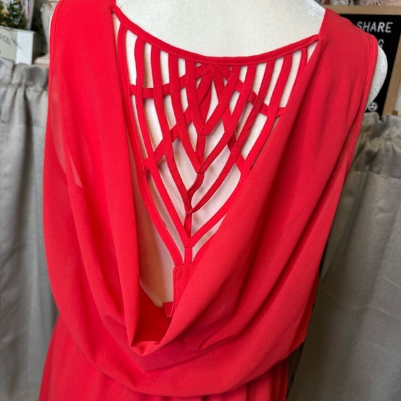 Ya Los Angeles Red Sleeveless Midi Sundress - Picture 5 of 7